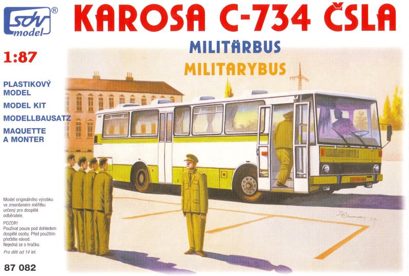 87082 Karosa C-734 vojenký autobus