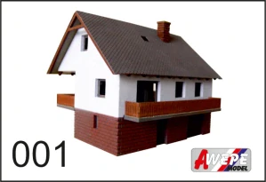 Rodinný domek  001 Z - stavebnice nebarvená laserová 