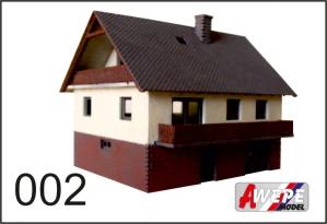 Rodinný domek 002 HO - stavebnice nebarvená laserová