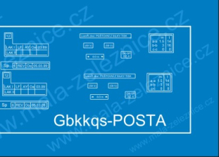 23427.01 Obtisk na vagon Gbkkqs-Pošta (bez žlutého nápisu) - TT