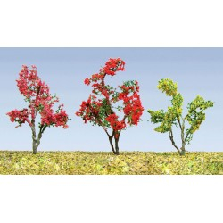 95547 Kvetoucí keře, výška 2 - 2.5 cm, různé barvy květů, celkem 36 ks