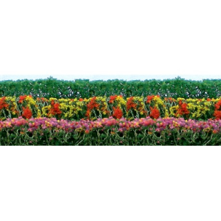 95509 živý plot, výška 1.5 cm, délka 12cm, sada obsahuje zelené i kvetoucí živé ploty, celkem 8 kusů